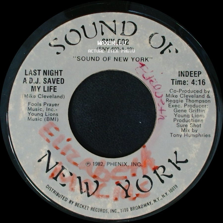 Indeep - Last Night A D.J. Saved My Life / D.J. Delight side A