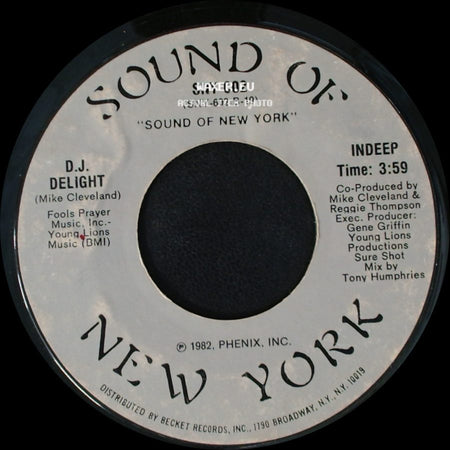 Indeep - Last Night A D.J. Saved My Life / D.J. Delight side B