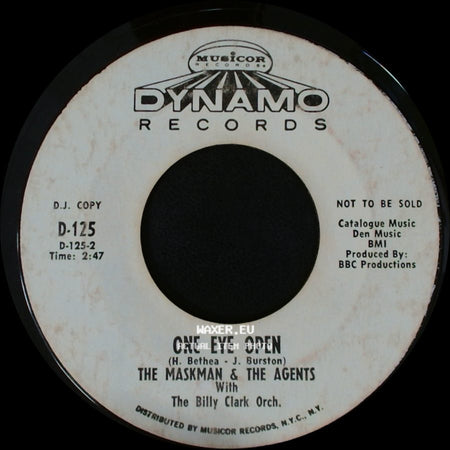 The Maskman & The Agents / The Maskman & The Agents With The Billy Clark Orch. - One Eye Open / Yaw'll side A