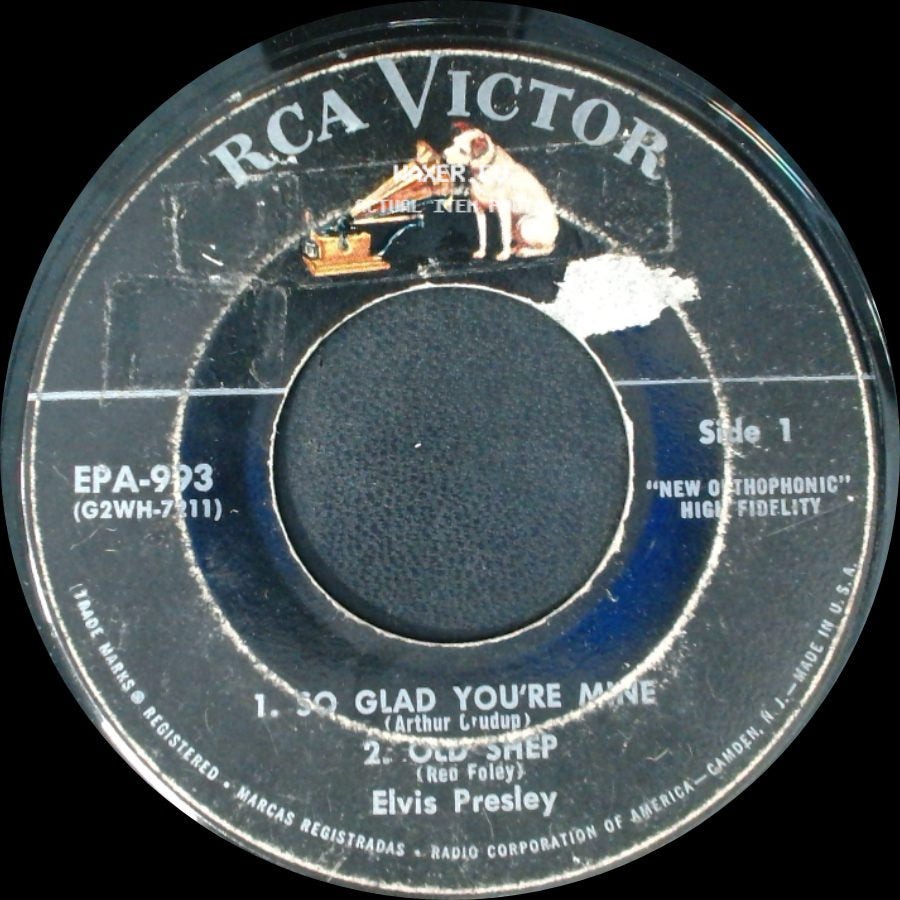 Elvis Presley - So Glad You're Mine / Old Shep / Unknown Title B side A