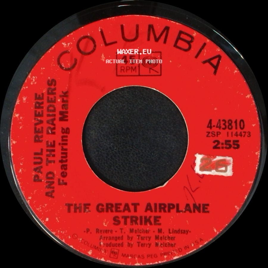 Paul Revere And The Raiders Featuring The Fang / Paul Revere And The Raiders Featuring Mark - In My Community / The Great Airplane Strike side B