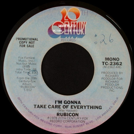 Rubicon - I'm Gonna Take Care Of Everything / I'm Gonna Take Care Of Everything side B