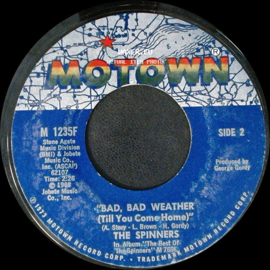 The Spinners - Together We Can Make Such Sweet Music / "Bad, Bad Weather (Till You Come Home)" side B