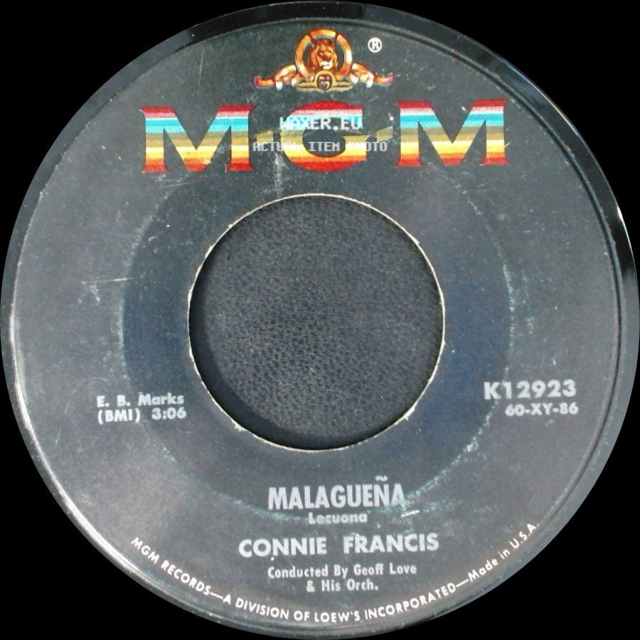 Connie Francis - My Heart Has A Mind Of Its Own / Malaguena side B
