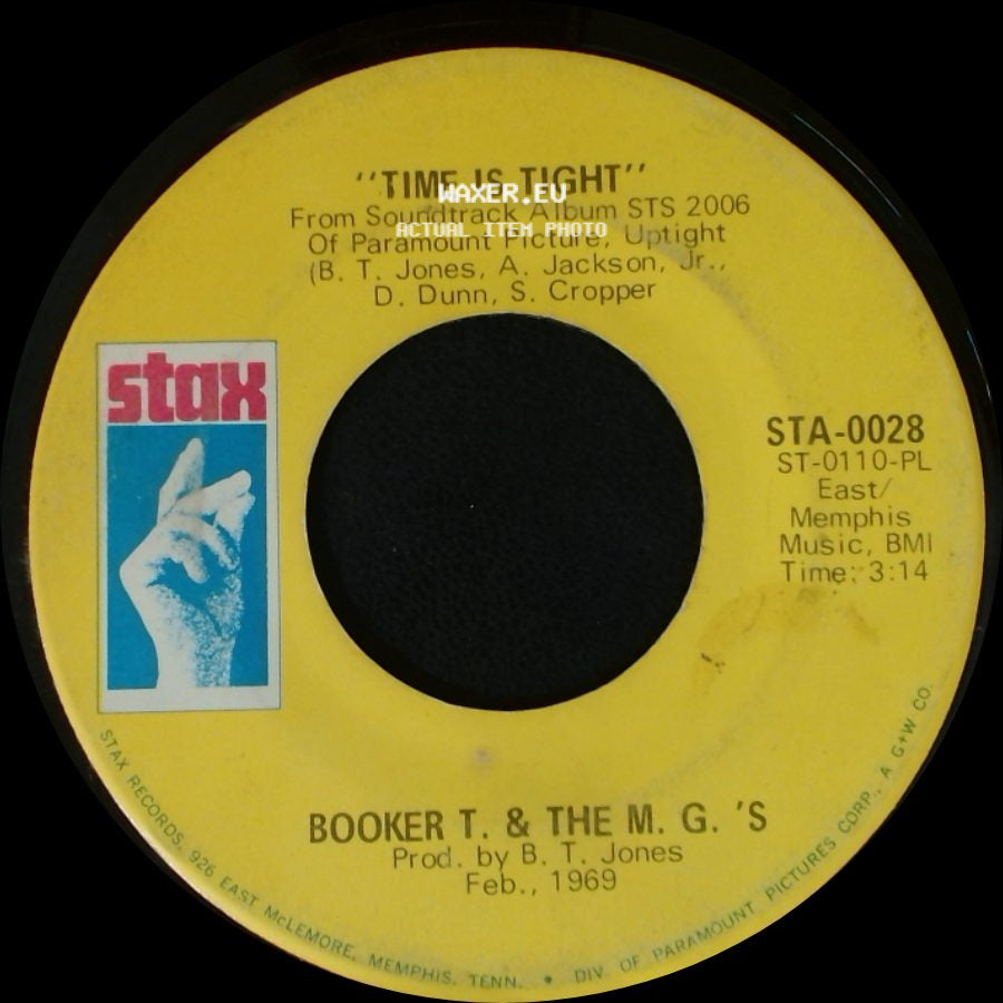 Booker T. & The M. G. 's - Time Is Tight / Johnny, I Love You side A