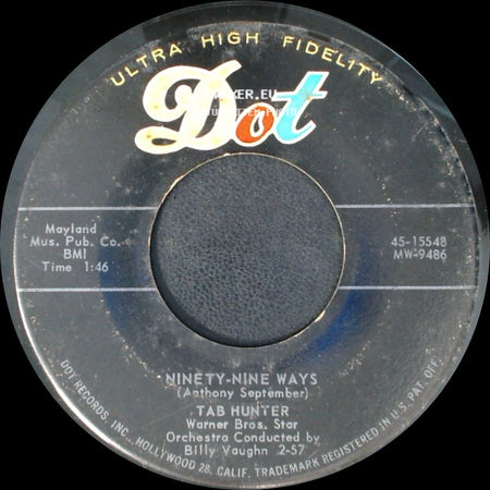Tab Hunter - Don't Get Around Much Anymore / Ninety-Nine Ways side B