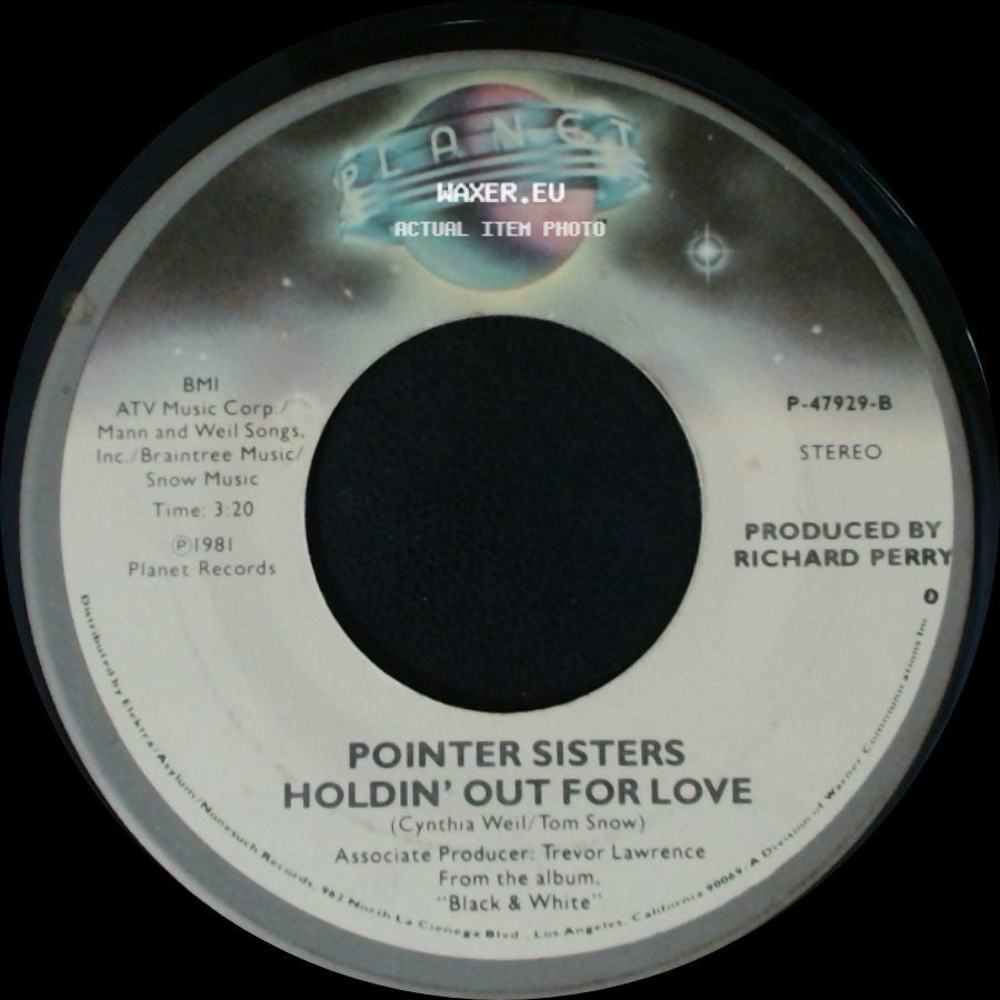 Pointer Sisters - Holdin' Out For Love / Slow Hand side A