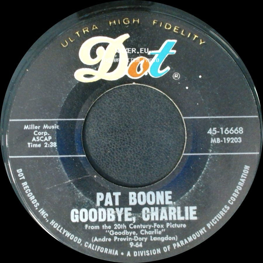 Pat Boone - Goodbye, Charlie / Love, Who Needs It? side A