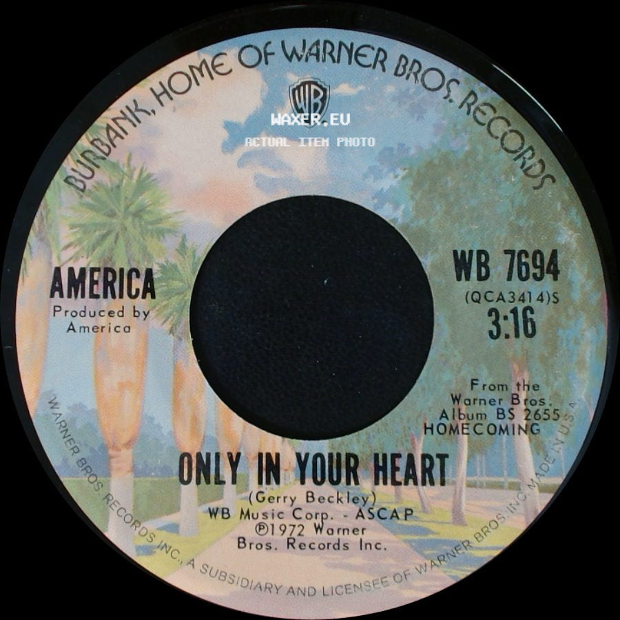 America - Moon Song / Only In Your Heart side B