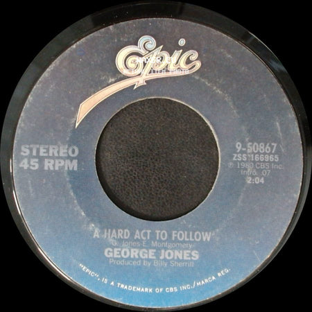 George Jones - A Hard Act To Follow / He Stopped Loving Her Today side A
