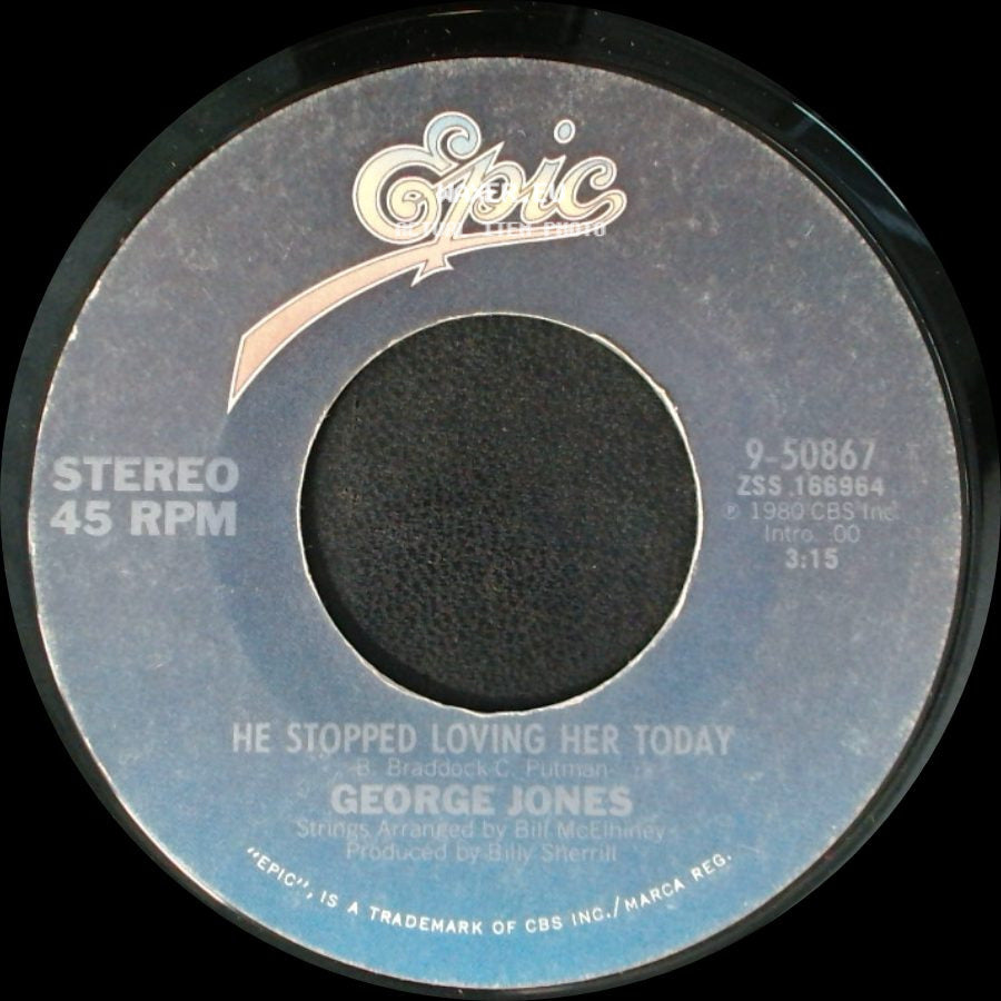 George Jones - A Hard Act To Follow / He Stopped Loving Her Today side B