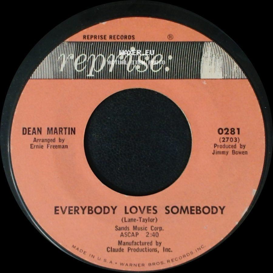 Dean Martin - Everybody Loves Somebody / A Little Voice side A