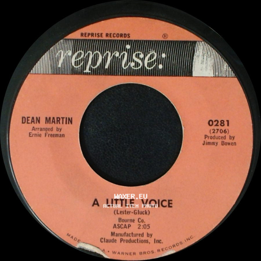Dean Martin - Everybody Loves Somebody / A Little Voice side B