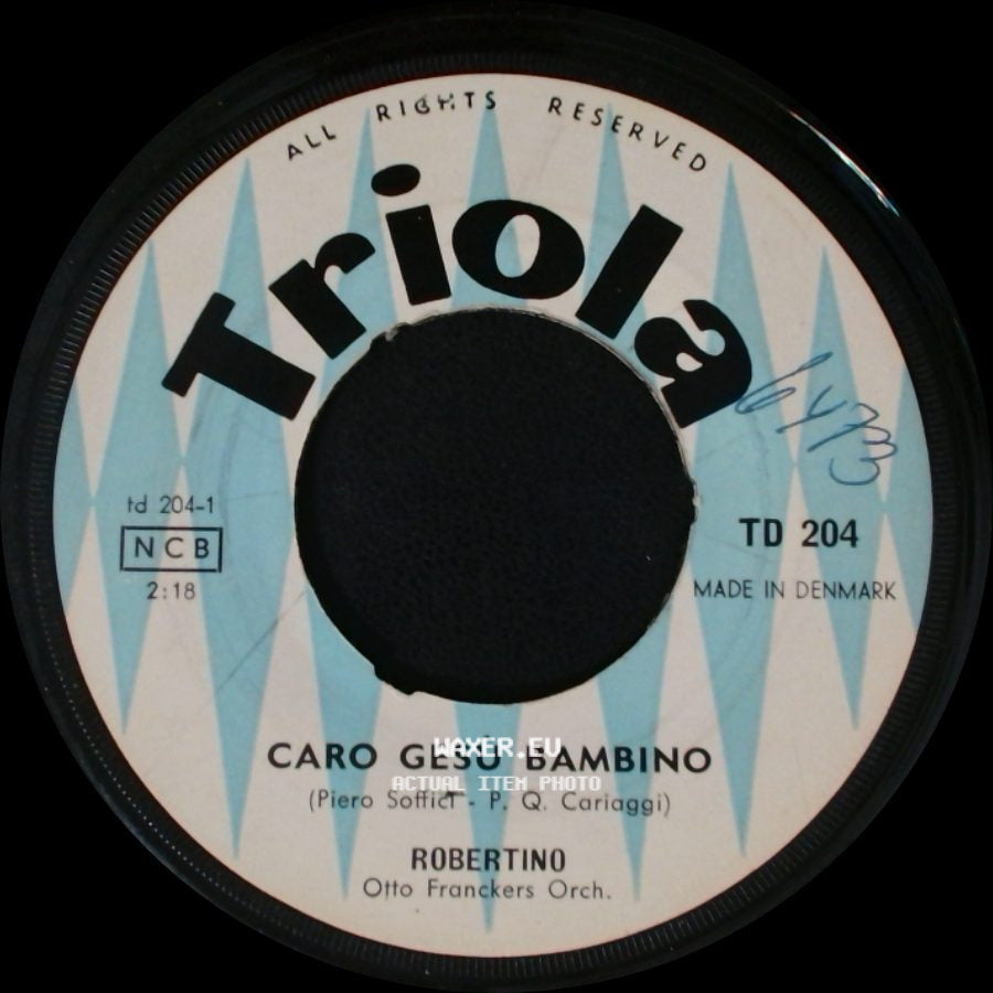 Robertino - Santo Natale / Caro Gesù Bambino side B