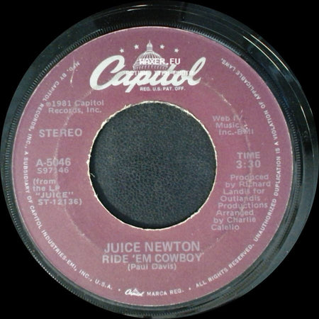 Juice Newton - Ride 'em Cowboy / The Sweetest Thing (I've Ever Known) side A