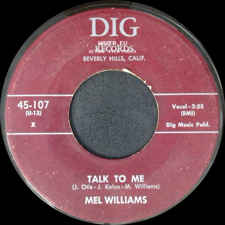 Mel Williams - Here At My Phone / Talk To Me side B