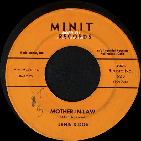 Ernie K-Doe - Wanted, $10,000.00 Reward / Mother-In-Law side B