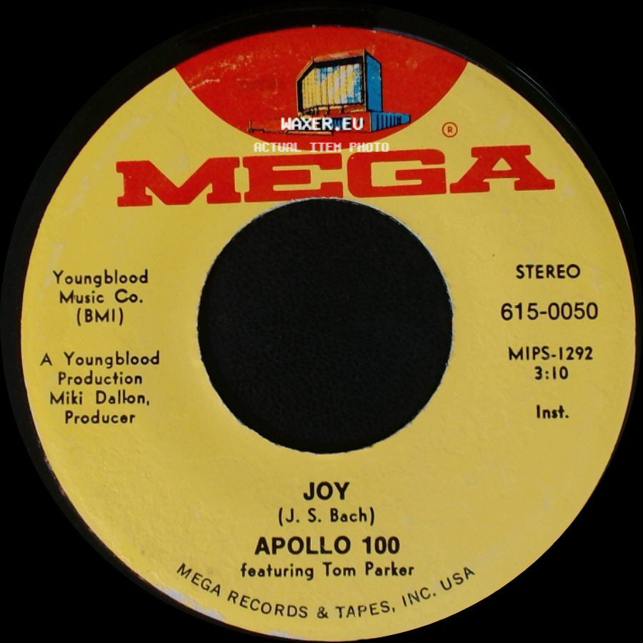 Apollo 100 Featuring Tom Parker - Excercise In A Minor / Joy (J. S. Bach) side B