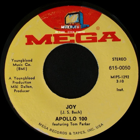Apollo 100 Featuring Tom Parker - Excercise In A Minor / Joy (J. S. Bach) side B