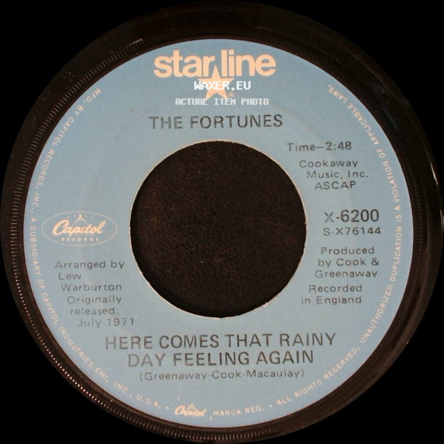 The Fortunes - Freedom Come, Freedom Go / Here Comes That Rainy Day Feeling Again side B