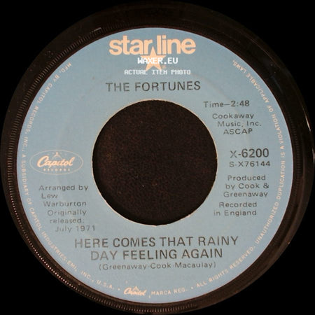 The Fortunes - Freedom Come, Freedom Go / Here Comes That Rainy Day Feeling Again side B