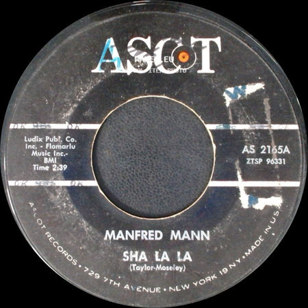 Manfred Mann - Sha La La / John Hardy side A