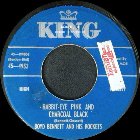 Boyd Bennett And His Rockets - Rabbit-Eye Pink And Charcoal Black / Hit That Jive Jack side A