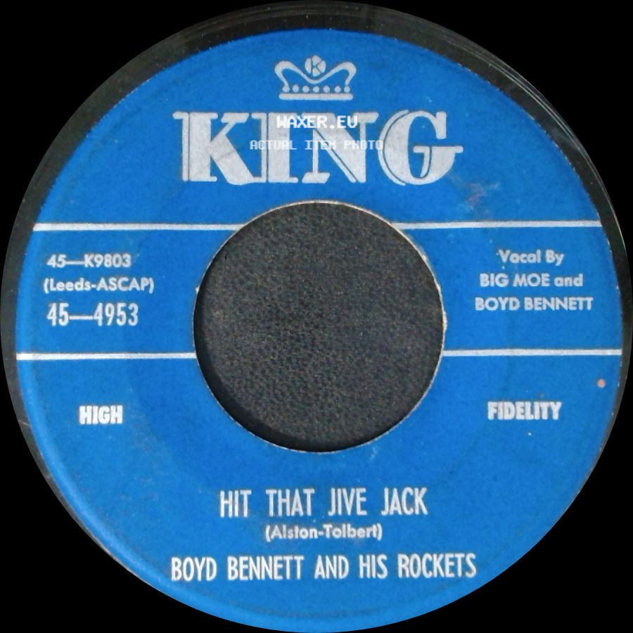 Boyd Bennett And His Rockets - Rabbit-Eye Pink And Charcoal Black / Hit That Jive Jack side B