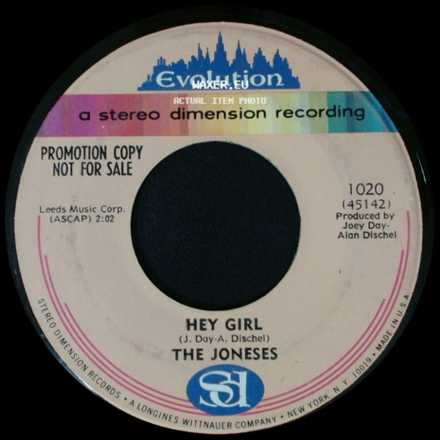 The Joneses - Hey Girl / I Know You're Cryin' side A