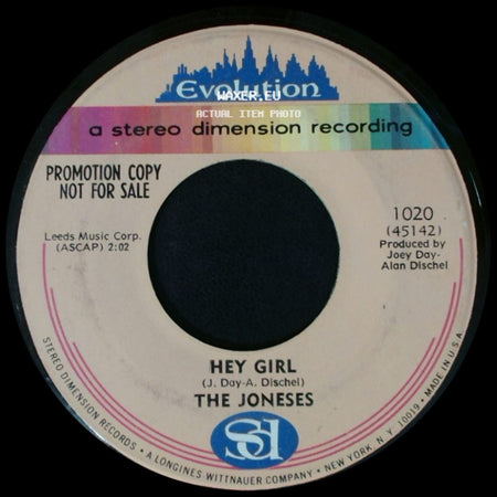 The Joneses - Hey Girl / I Know You're Cryin' side A