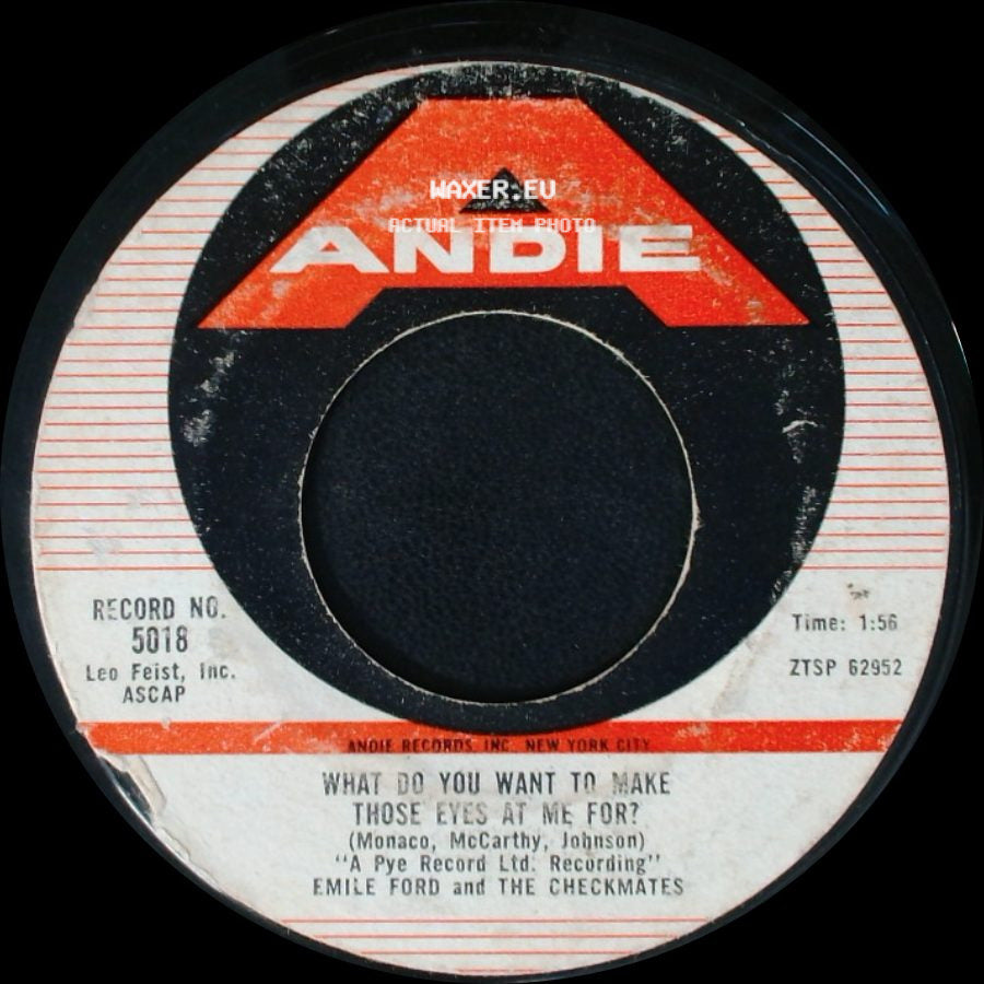 Emile Ford And The Checkmates - Don't Tell Me Your Troubles / What Do You Want To Make Those Eyes At Me For? side B