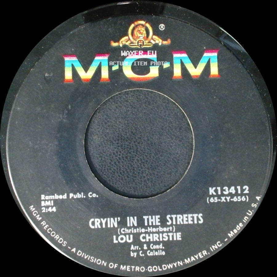 Lou Christie - Lightnin' Strikes / Cryin' In The Streets side B