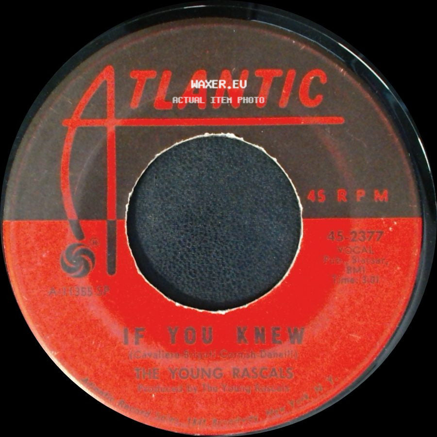 The Young Rascals - I've Been Lonely Too Long / If You Knew side B
