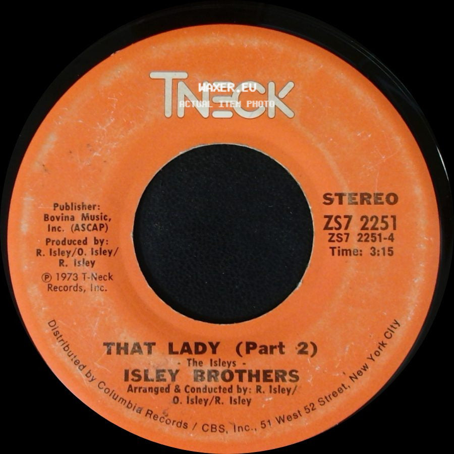 Isley Brothers - That Lady (Part 1) / That Lady (Part 2) side B