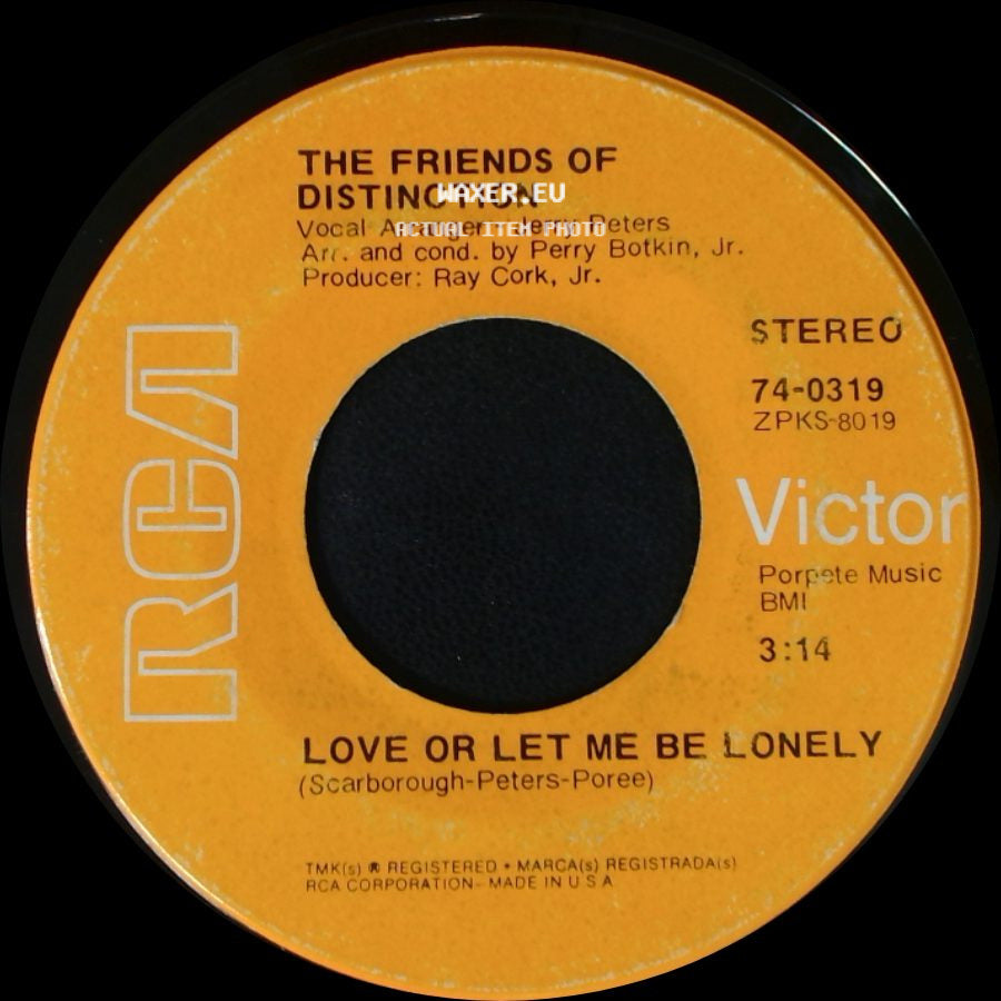 The Friends Of Distinction - This Generation / Love Or Let Me Be Lonely side B
