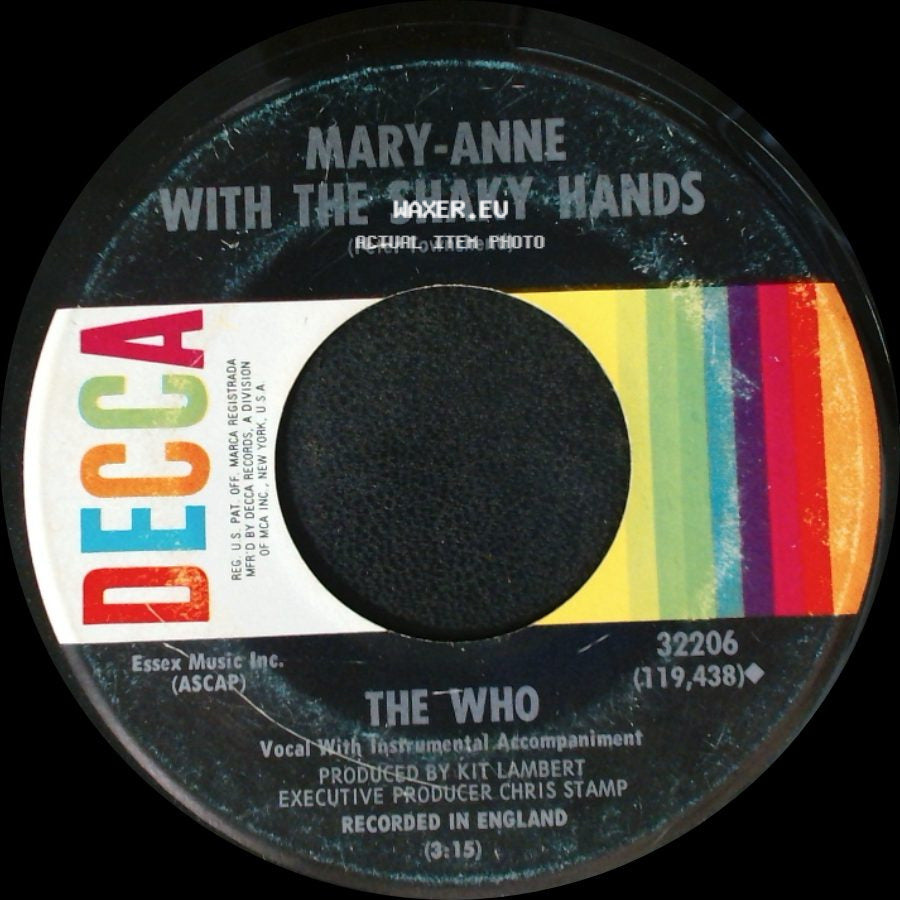 The Who - I Can See For Miles / Mary-Anne With The Shaky Hands side B