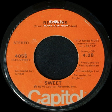 Sweet - Restless / Ballroom Blitz side A