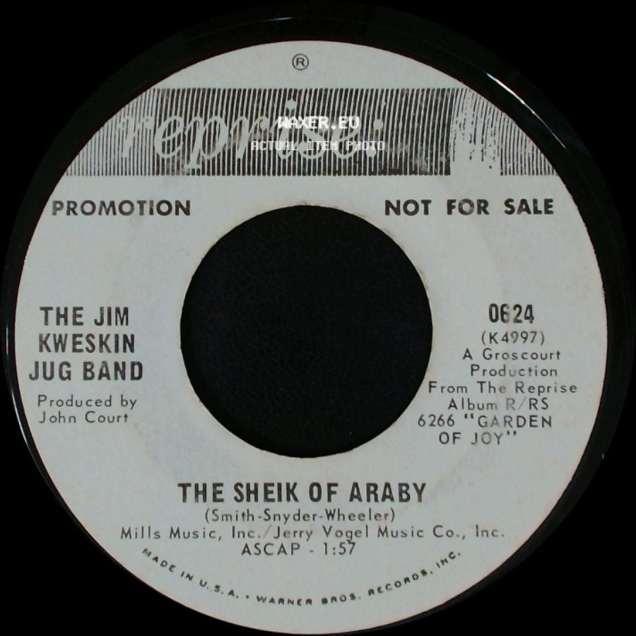 The Jim Kweskin Jug Band - The Sheik Of Araby / Minglewood side A