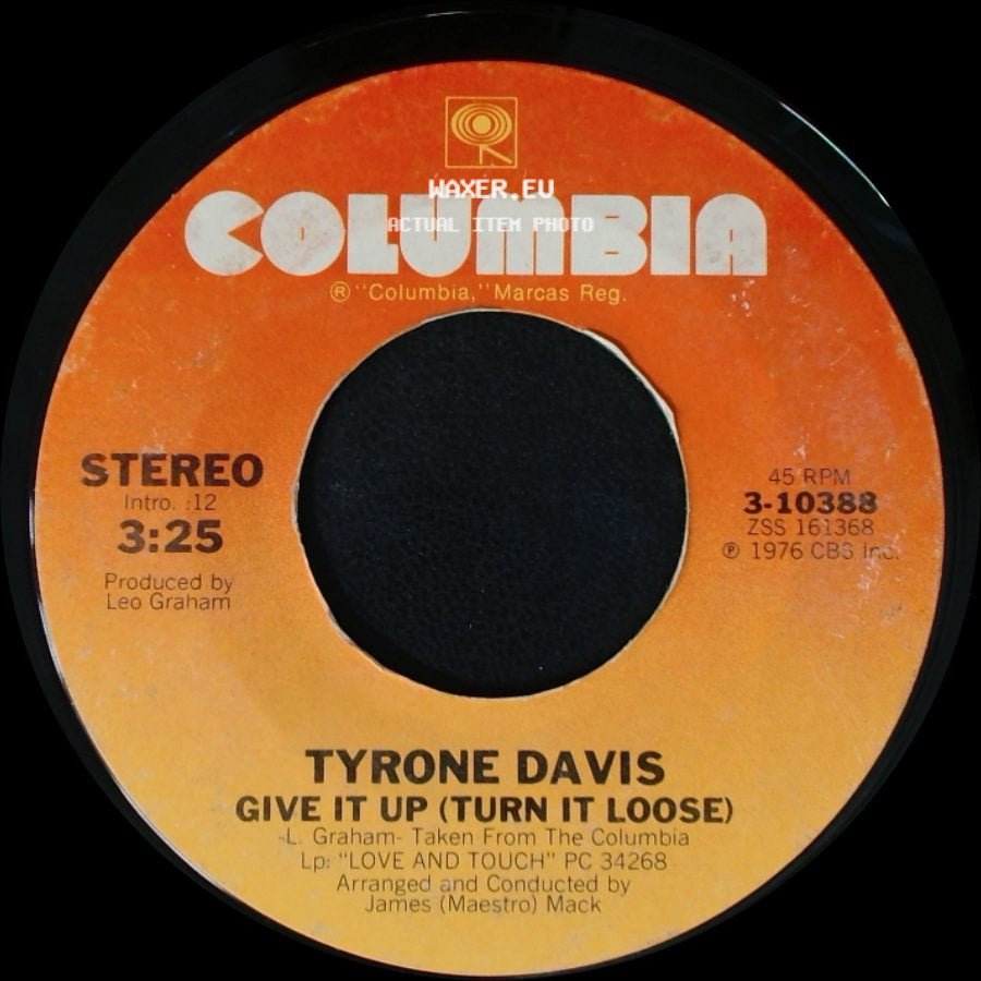 Tyrone Davis - You're Too Much / Give It Up (Turn It Loose) side B