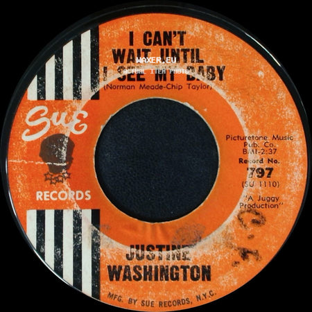 Justine Washington - Who's Going To Take Care Of Me / I Can't Wait Until I See My Baby side B