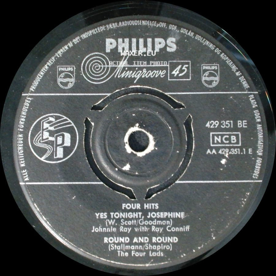 Marty Robbins With Ray Conniff / Guy Mitchell With Jimmy Carroll / Johnnie Ray With Ray Conniff - Four Hits / Four Hits: Yes Tonight, Josephine / Round And Round side B