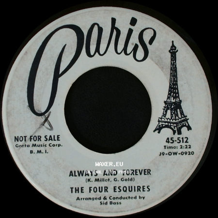 The Four Esquires - I Walk Down The Street / Always And Forever side B
