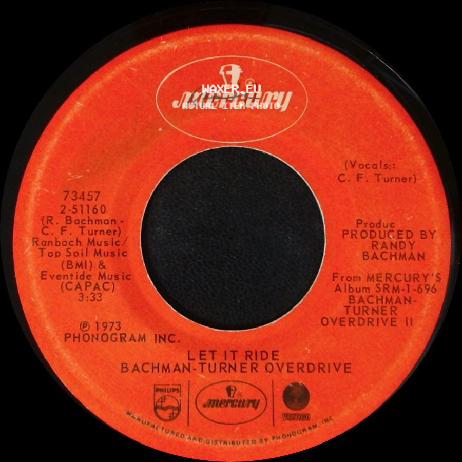 Bachman-Turner Overdrive - Tramp / Let It Ride side B