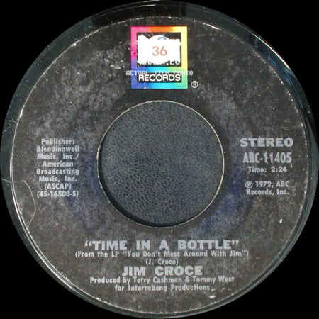 Jim Croce - Hard Time Losin' Man / Time In A Bottle side B