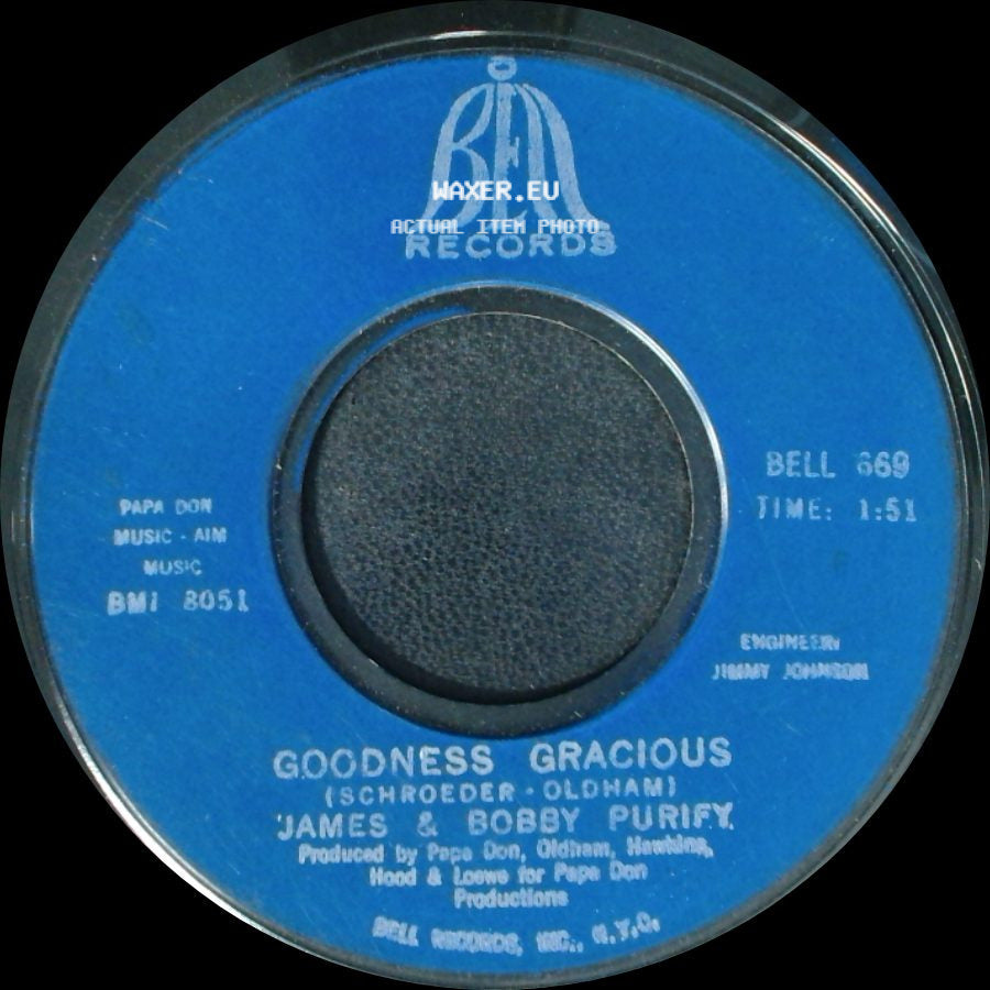 James & Bobby Purify - Shake A Tail Feather / Goodness Gracious side B