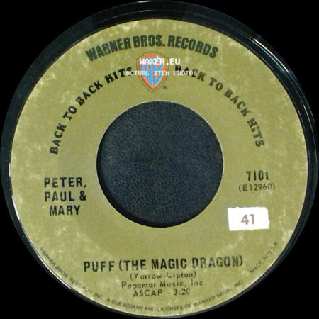 Peter, Paul & Mary - Blowin' In The Wind / Puff (The Magic Dragon) side B