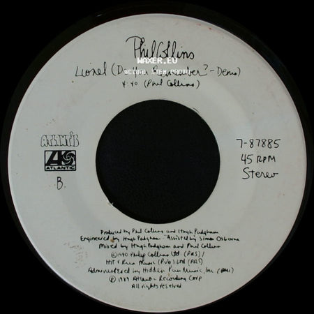 Phil Collins - Lionel (Do You Remember? - Demo) / Something Happened On The Way To Heaven side A