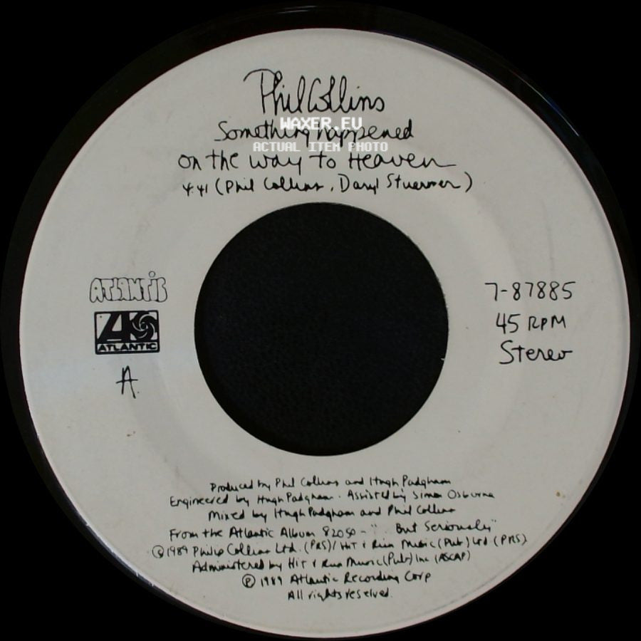 Phil Collins - Lionel (Do You Remember? - Demo) / Something Happened On The Way To Heaven side B