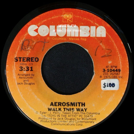 Aerosmith - Walk This Way / Uncle Salty side A