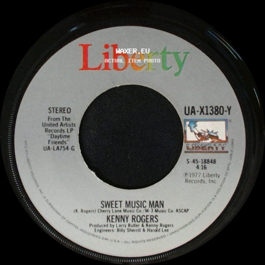 Kenny Rogers - Lady / Sweet Music Man side B